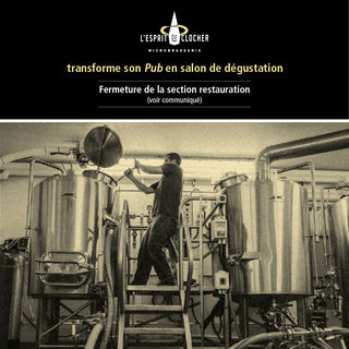 La Microbrasserie L'Esprit de clocher transforme son Pub en salon de dégustation